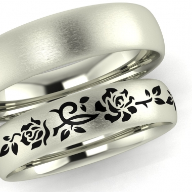 Hungarian Rose Black wedding ring Hungarian Rose Black wedding ring